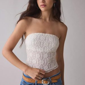 Lace Bloom Bandeau Top